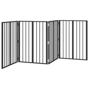 Πόρτα Σκύλου 4 pcs Μαύρο 60 x 80 cm Επικαλυμμένος Χάλυβας - Pakobazaar