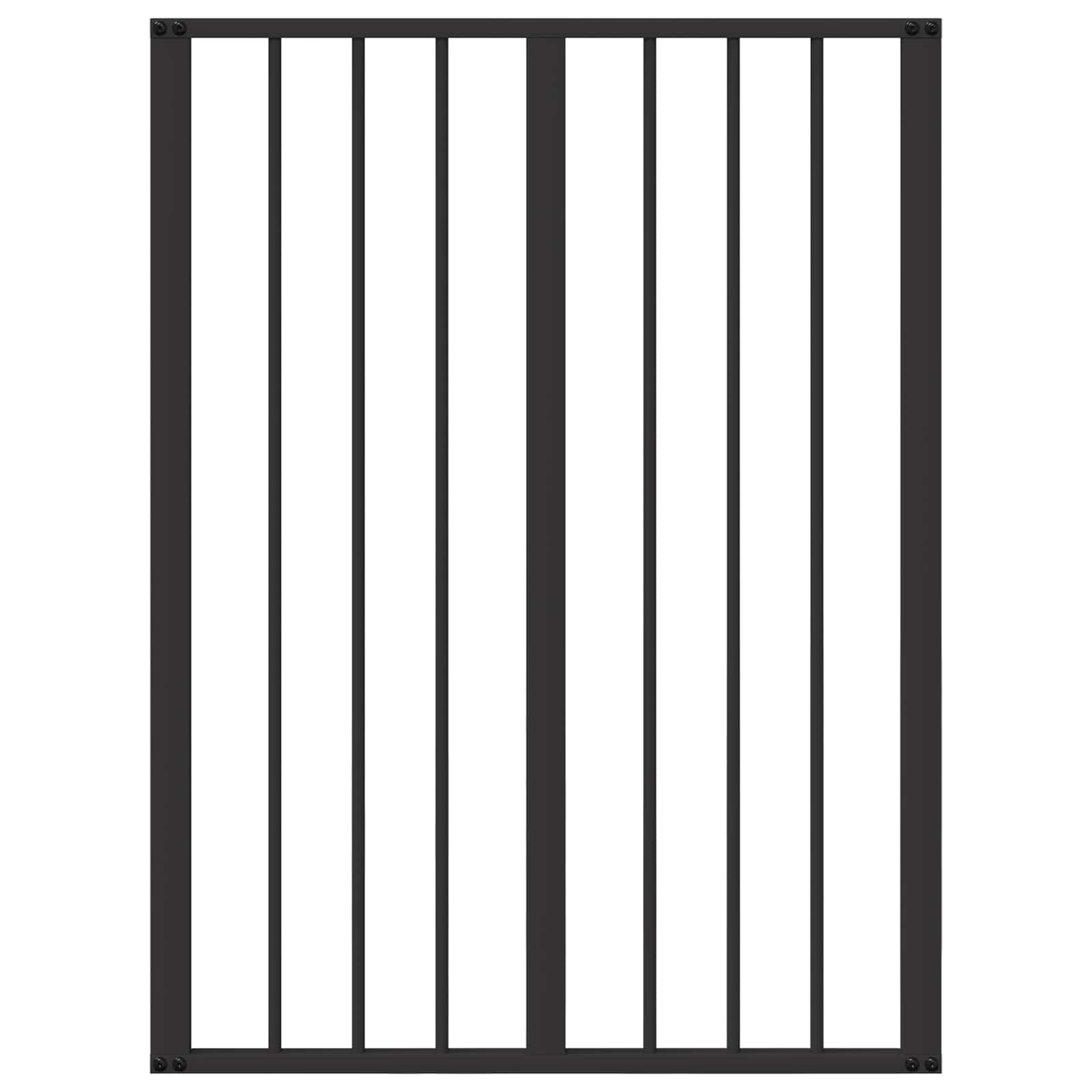 Πόρτα Σκύλου 4 pcs Μαύρο 60 x 80 cm Επικαλυμμένος Χάλυβας - Pakobazaar