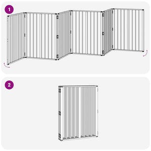 Πόρτα Σκύλου 6 pcs Μαύρο 60 x 80 cm Επικαλυμμένος Χάλυβας - Pakobazaar
