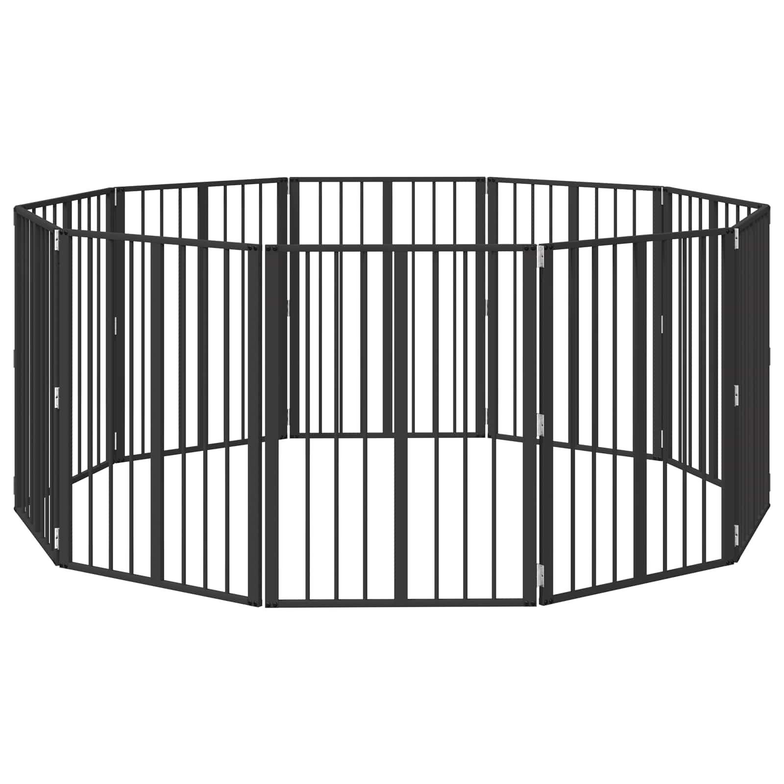 Πόρτα Σκύλου 10 pcs Μαύρο 60 x 80 cm Επικαλυμμένος Χάλυβας - Pakobazaar