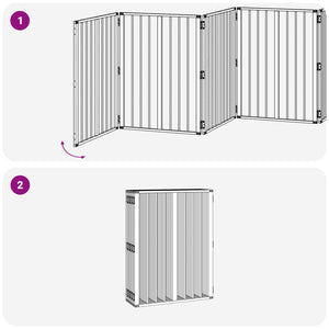 Πόρτα Σκύλου 10 pcs Μαύρο 60 x 80 cm Επικαλυμμένος Χάλυβας - Pakobazaar