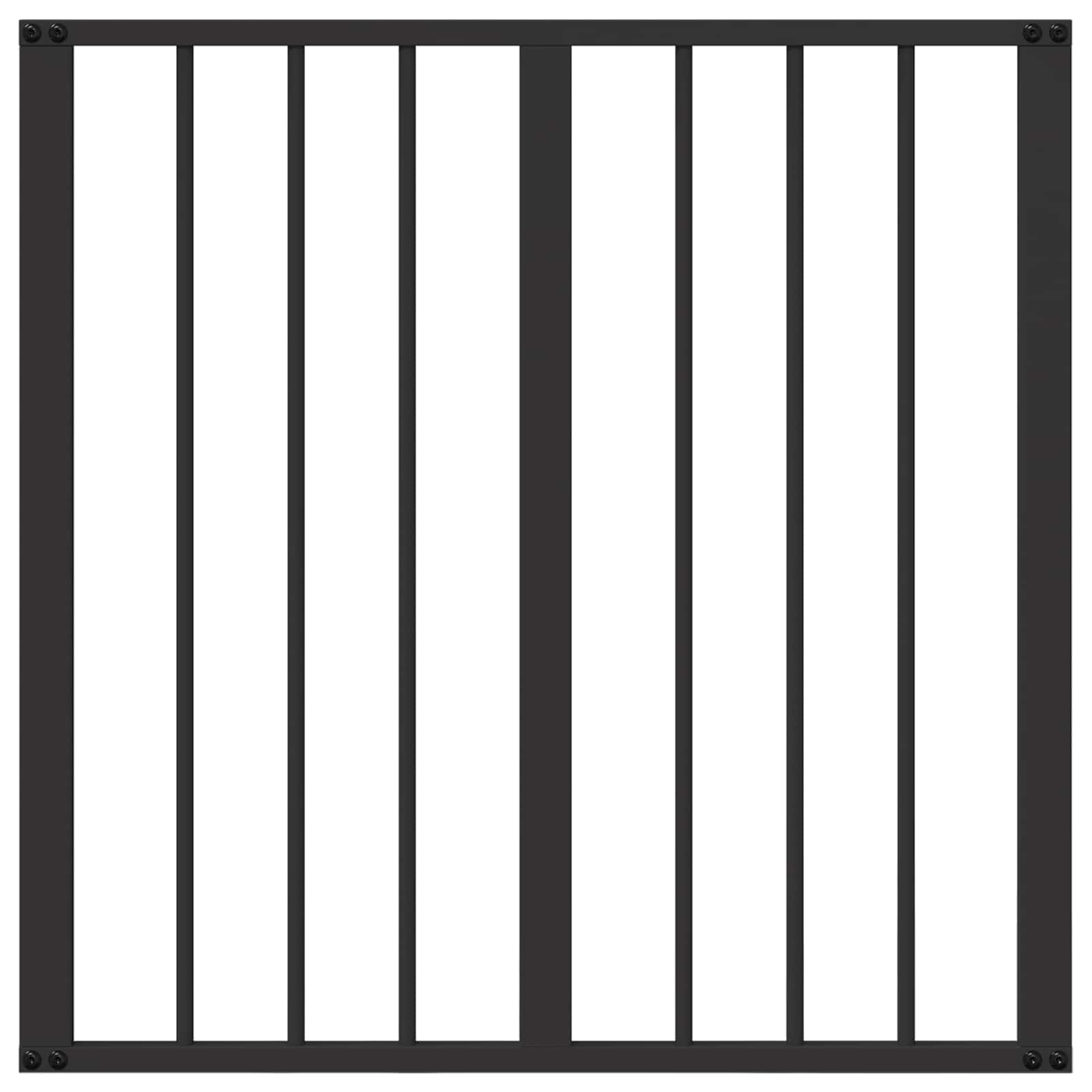 Πόρτα Σκύλου 8 pcs Μαύρο 60 x 60 cm Επικαλυμμένος Χάλυβας - Pakobazaar