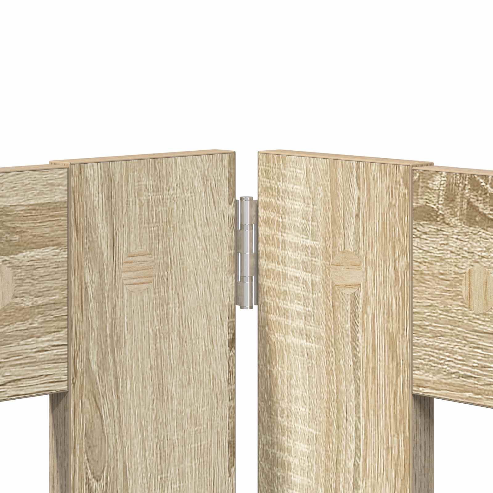 Πύλη Σκύλου με Στηρίγματα 2 pcs Sonoma Δρυς 100 x 100 cm - Pakobazaar