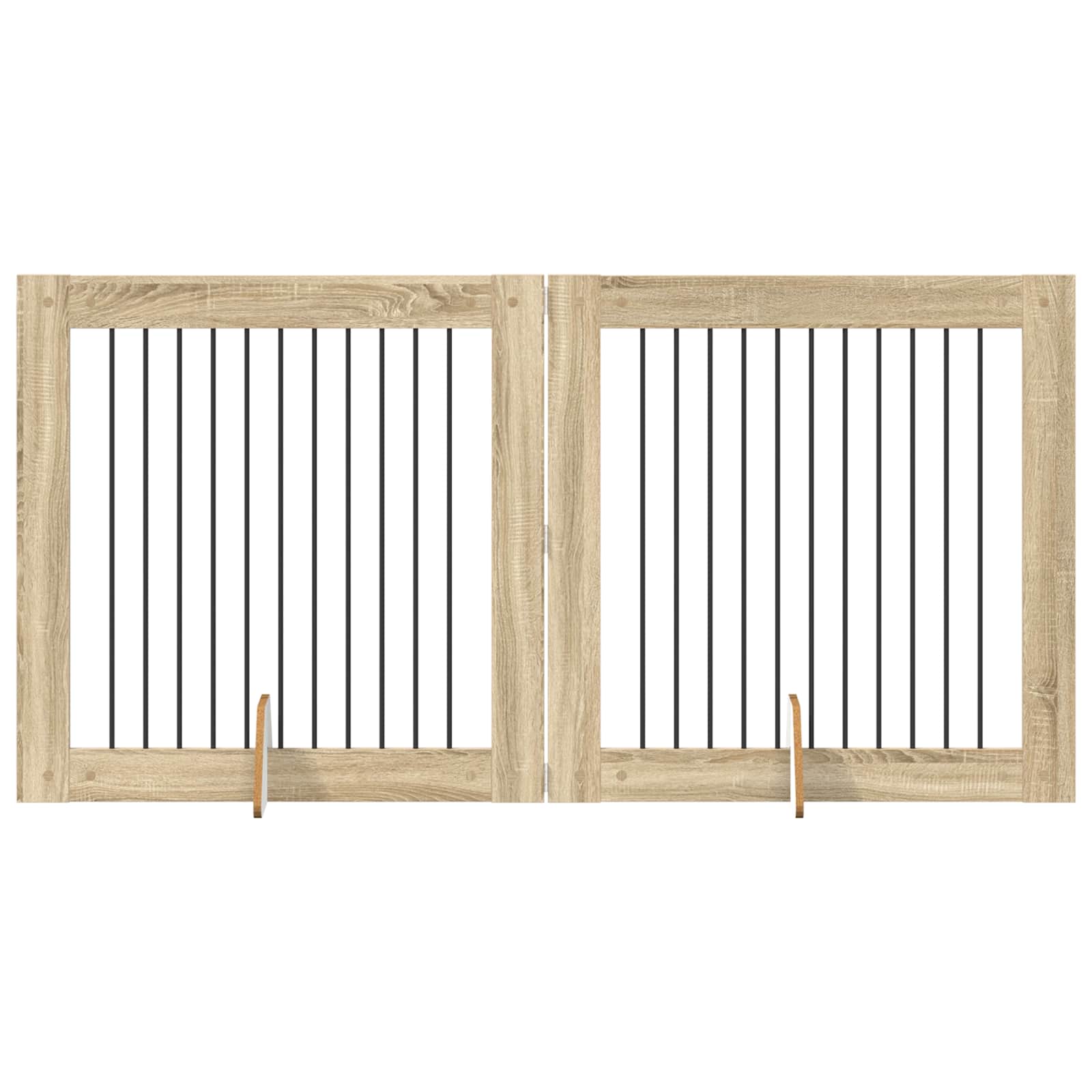 Πύλη Σκύλου με Στηρίγματα 2 pcs Sonoma Δρυς 100 x 100 cm - Pakobazaar