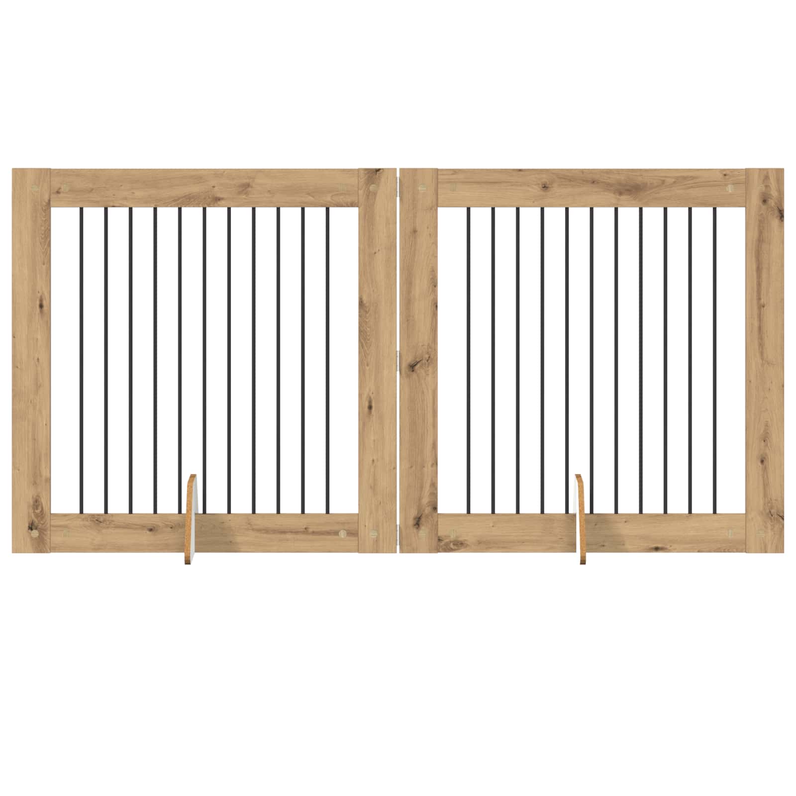 Πύλη Σκύλου με Στηρίγματα 2 pcs Artisan Δρυς 100 x 100 cm - Pakobazaar