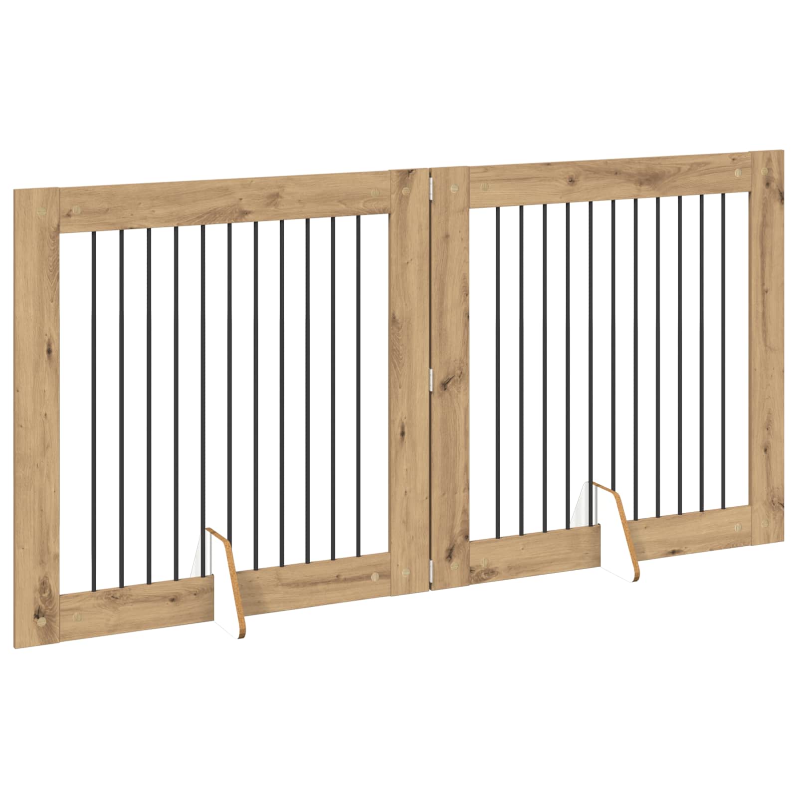 Πύλη Σκύλου με Στηρίγματα 2 pcs Artisan Δρυς 100 x 100 cm - Pakobazaar