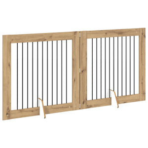 Πύλη Σκύλου με Στηρίγματα 2 pcs Artisan Δρυς 100 x 100 cm - Pakobazaar