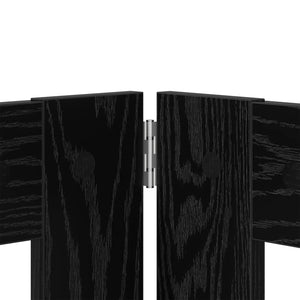 Πύλη Σκύλου με Στηρίγματα 4 pcs Μαύρη Δρυς 100 x 100 cm - Pakobazaar