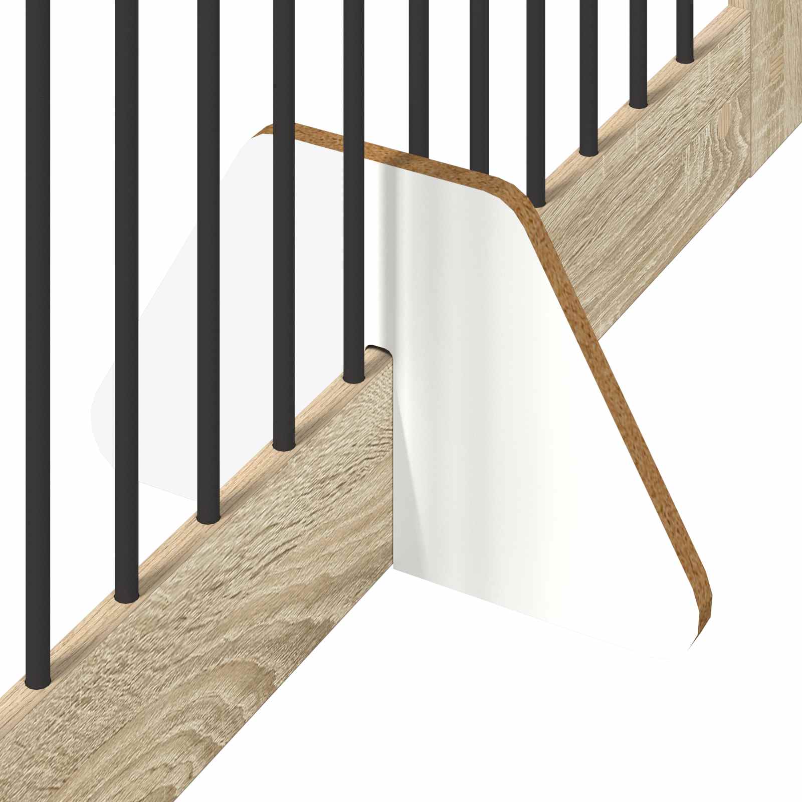 Πύλη Σκύλου με Στηρίγματα 4 pcs Sonoma Δρυς 100 x 100 cm - Pakobazaar
