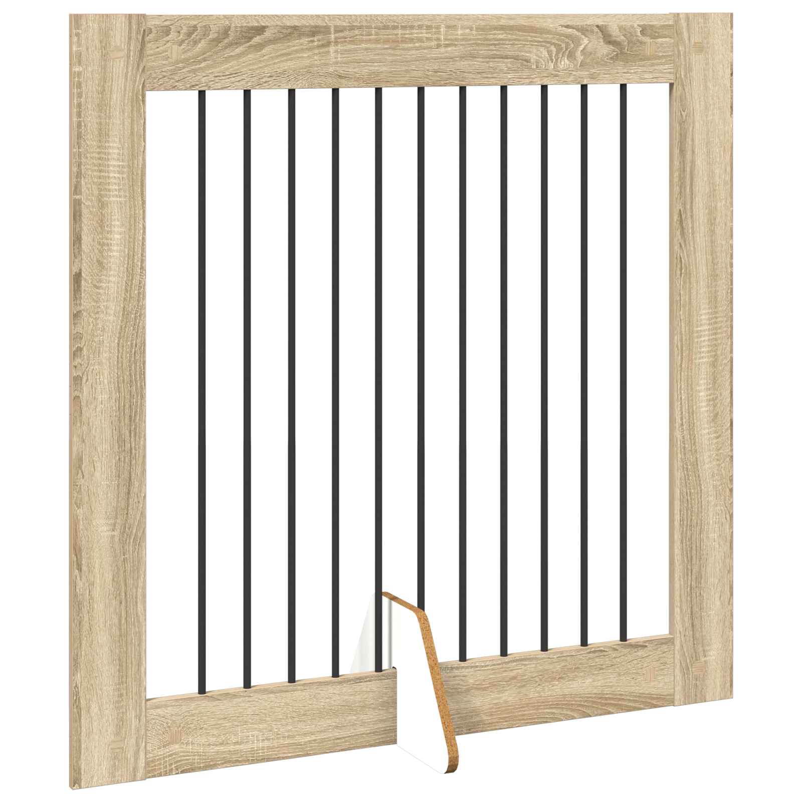 Πύλη Σκύλου με Στηρίγματα 4 pcs Sonoma Δρυς 100 x 100 cm - Pakobazaar