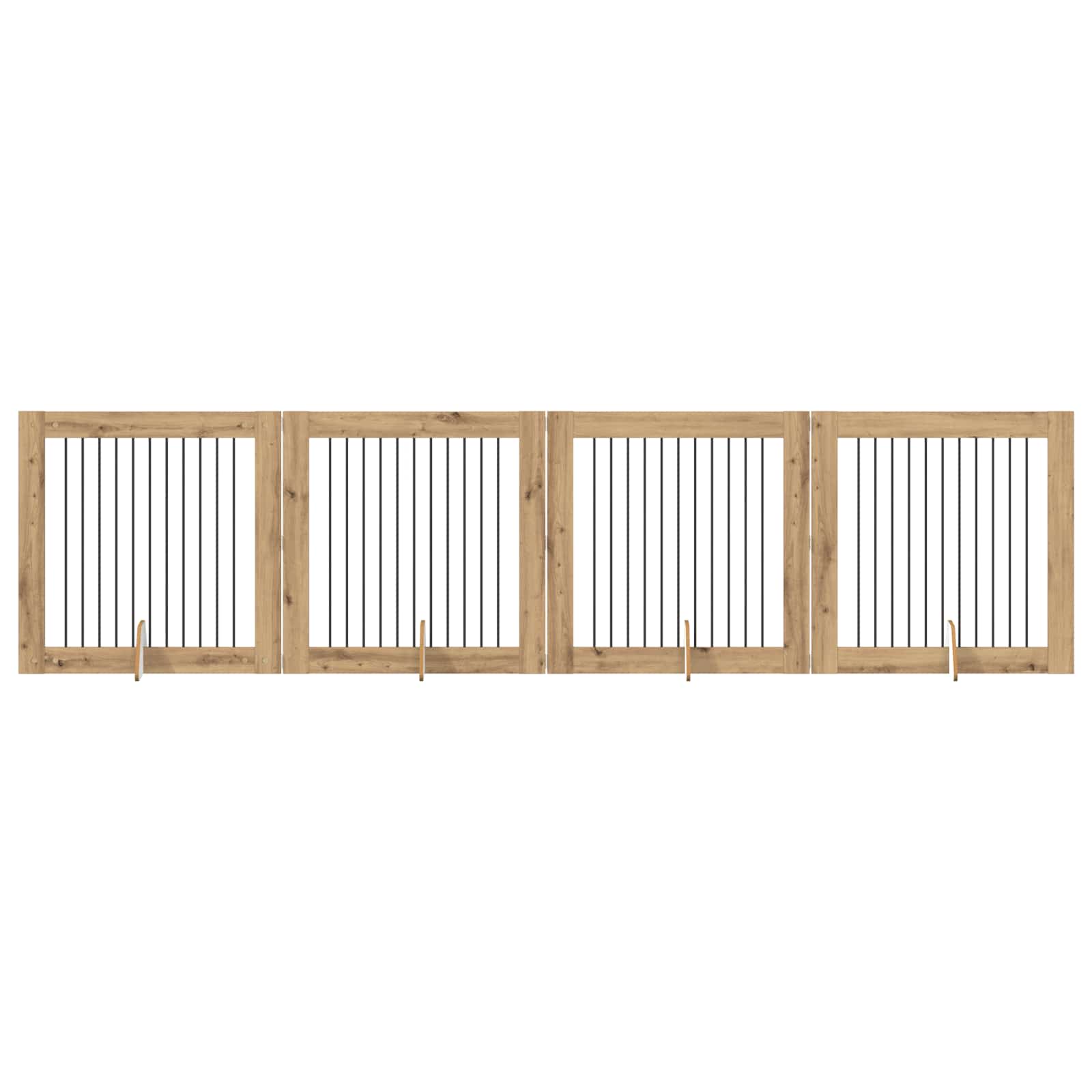 Πύλη Σκύλου με Στηρίγματα 4 pcs Artisan Δρυς 100 x 100 cm - Pakobazaar