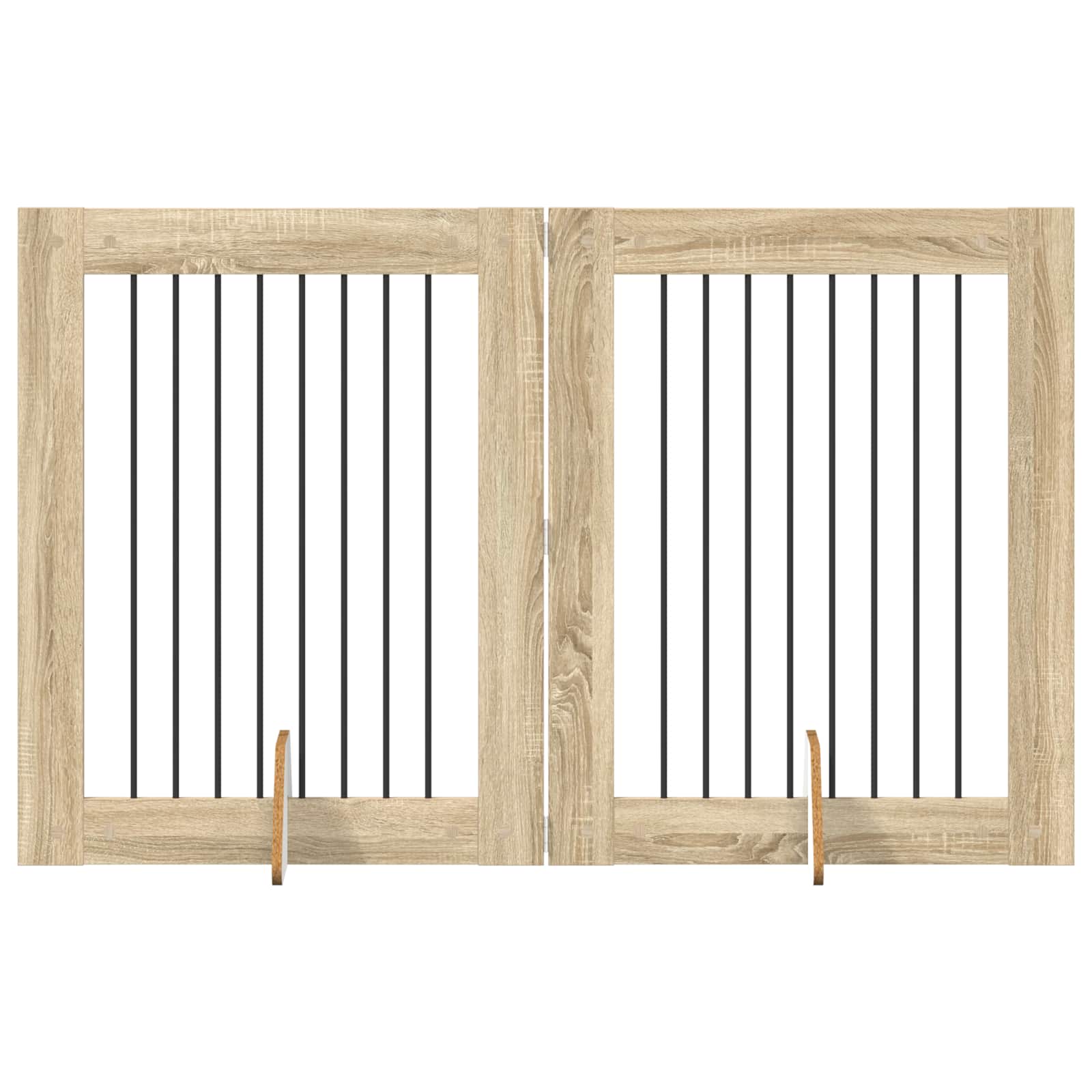 Πύλη Σκύλου με Στηρίγματα 2 pcs Sonoma Δρυς 80 x 100 cm - Pakobazaar