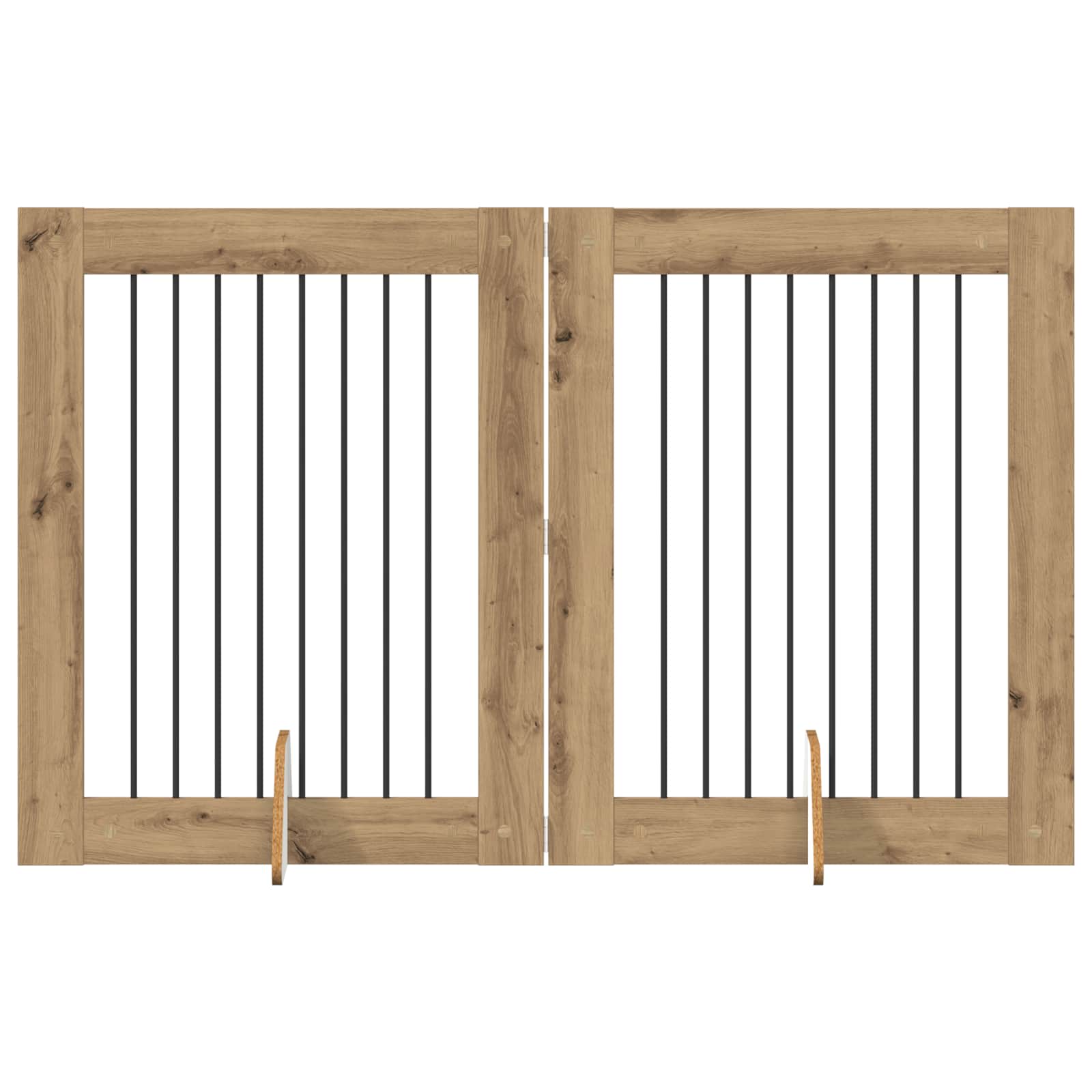Πύλη Σκύλου με Στηρίγματα 2 pcs Artisan Δρυς 80 x 100 cm - Pakobazaar