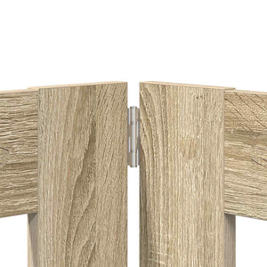 Πύλη Σκύλου με Στηρίγματα 4 pcs Sonoma Δρυς 80 x 100 cm - Pakobazaar