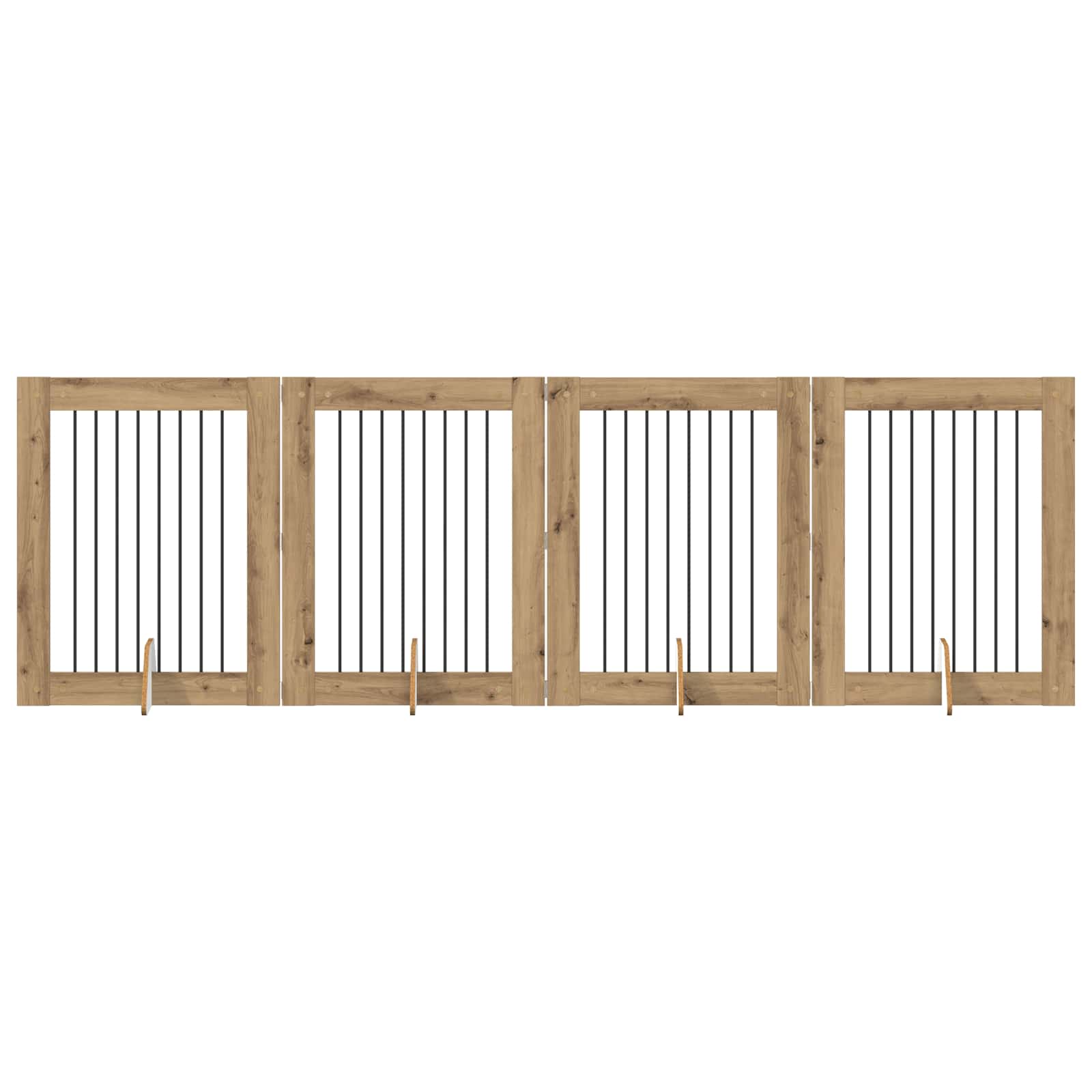 Πύλη Σκύλου με Στηρίγματα 4 pcs Artisan Δρυς 80 x 100 cm - Pakobazaar