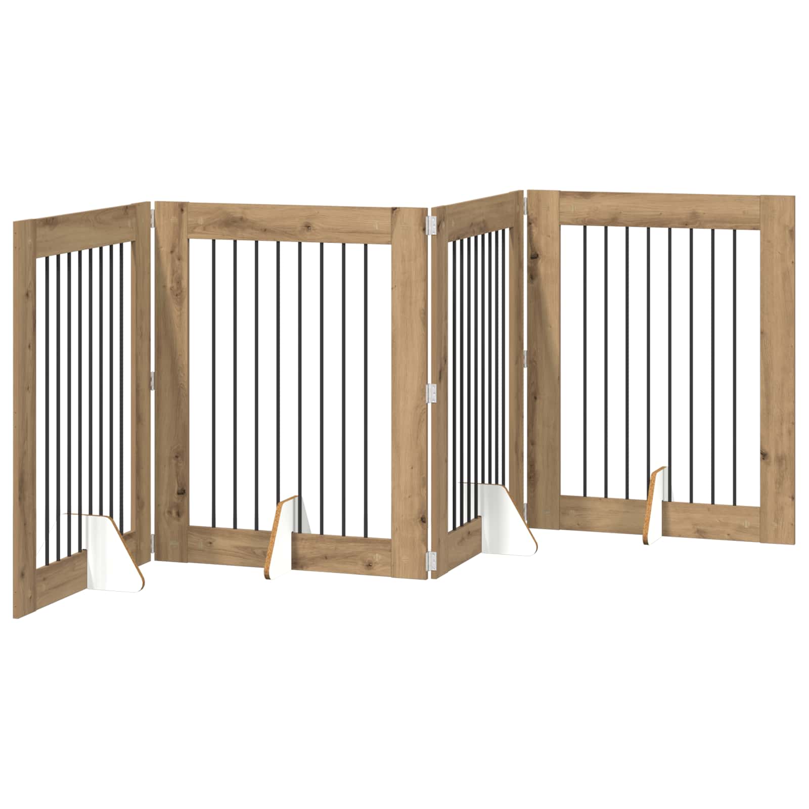 Πύλη Σκύλου με Στηρίγματα 4 pcs Artisan Δρυς 80 x 100 cm - Pakobazaar