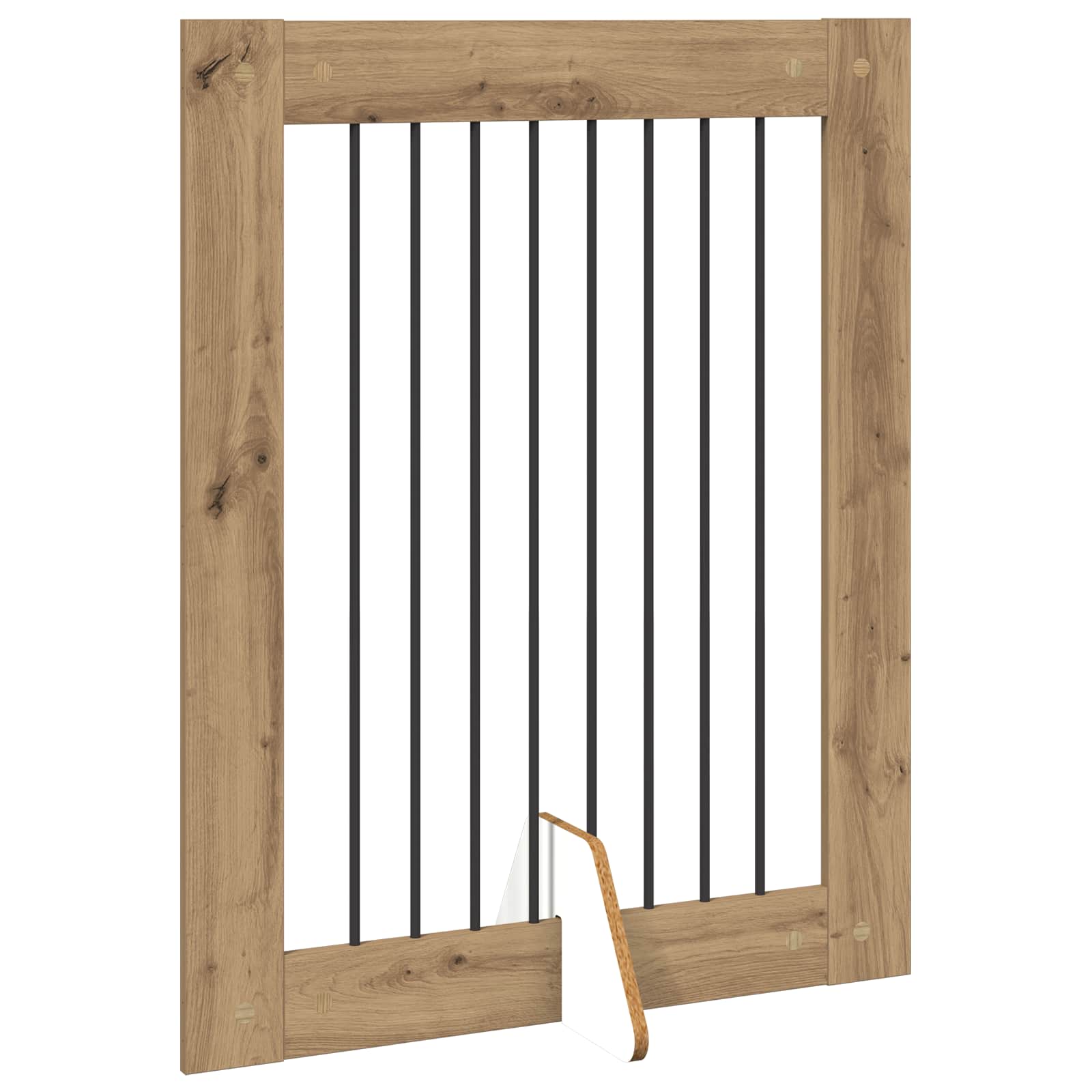 Πύλη Σκύλου με Στηρίγματα 4 pcs Artisan Δρυς 80 x 100 cm - Pakobazaar