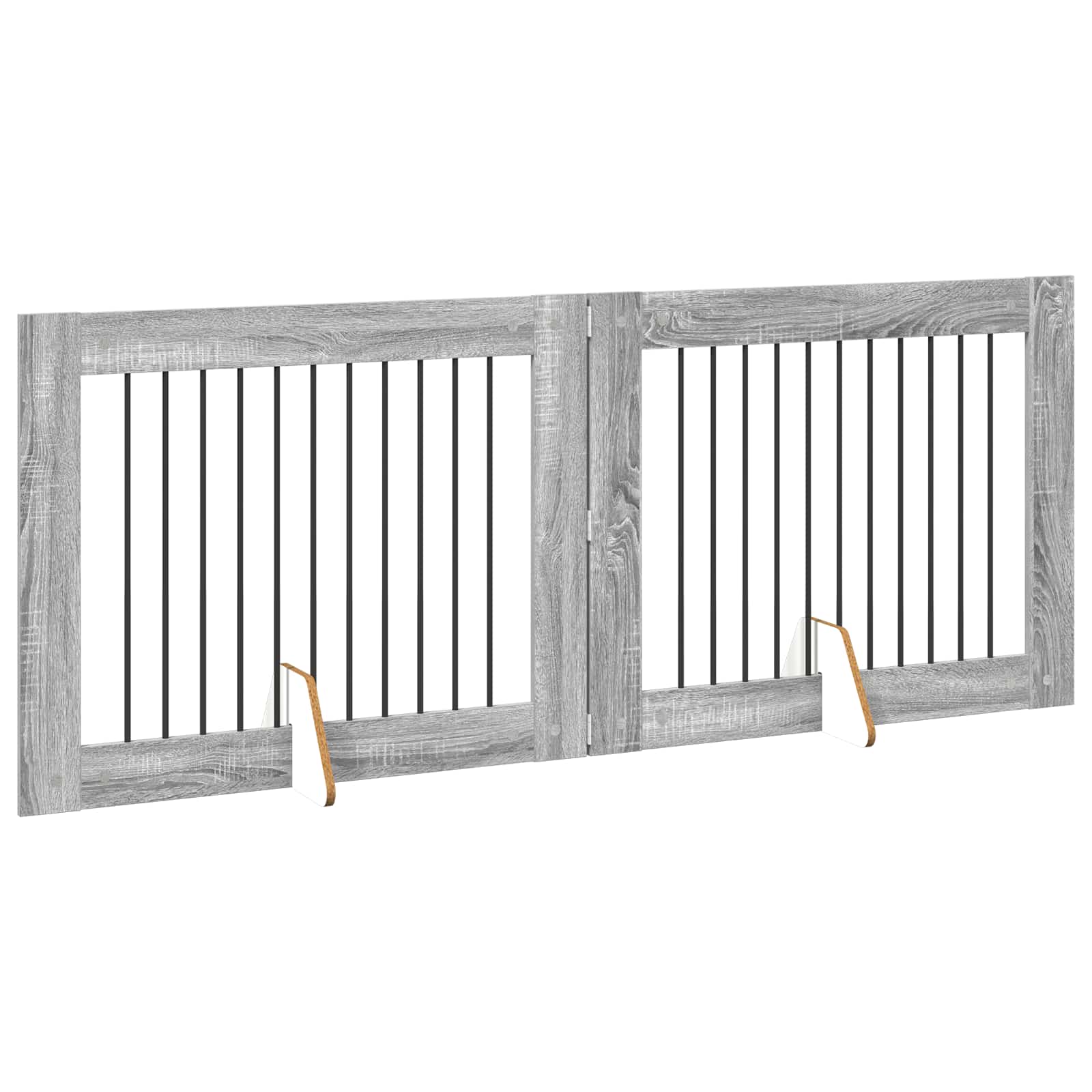 Πύλη Σκύλου με Στηρίγματα 2 pcs Γκρι Sonoma 100 x 80 cm - Pakobazaar