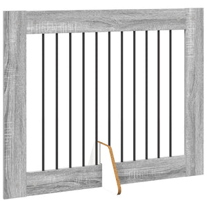 Πύλη Σκύλου με Στηρίγματα 2 pcs Γκρι Sonoma 100 x 80 cm - Pakobazaar