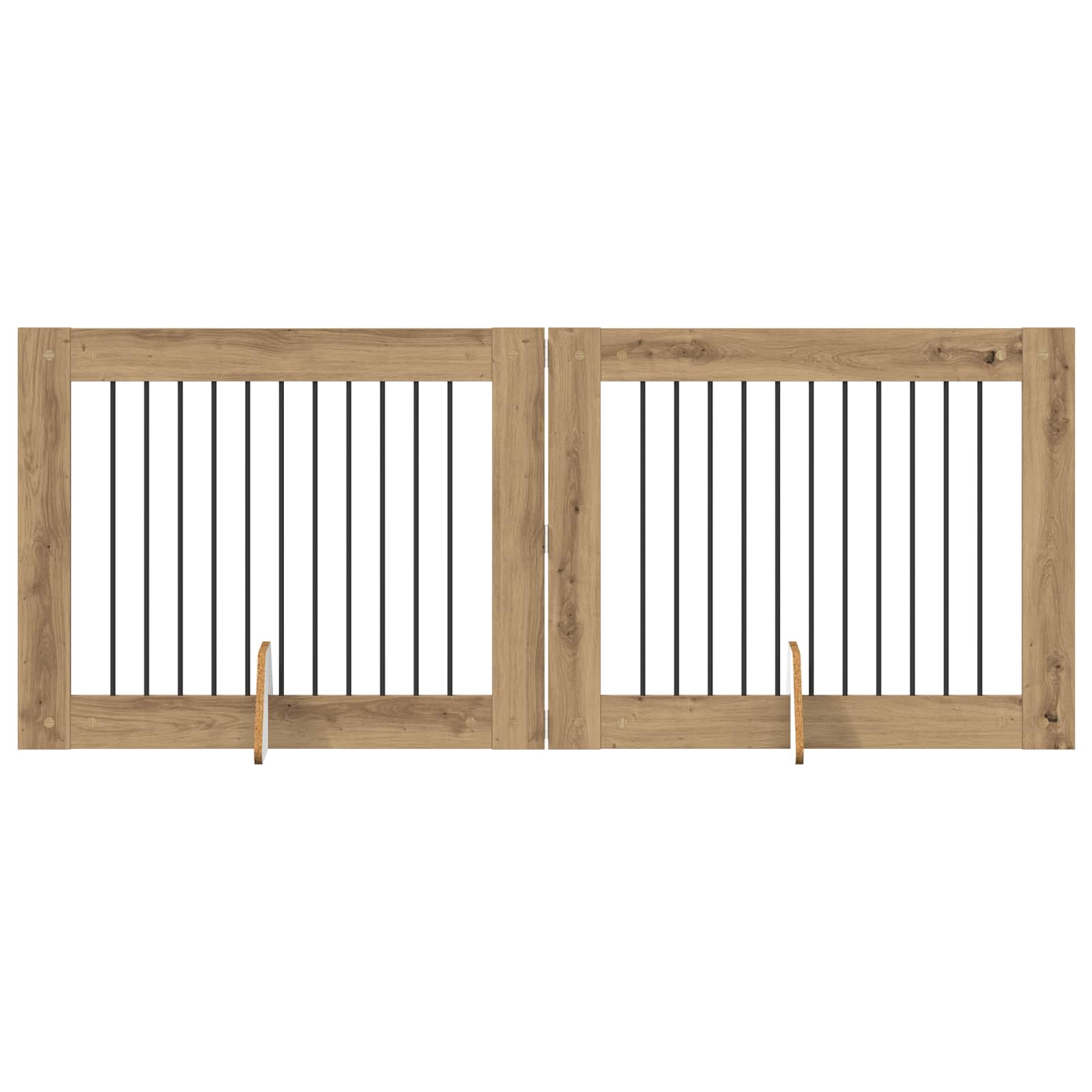 Πύλη Σκύλου με Στηρίγματα 2 pcs Artisan Δρυς 100 x 80 cm - Pakobazaar