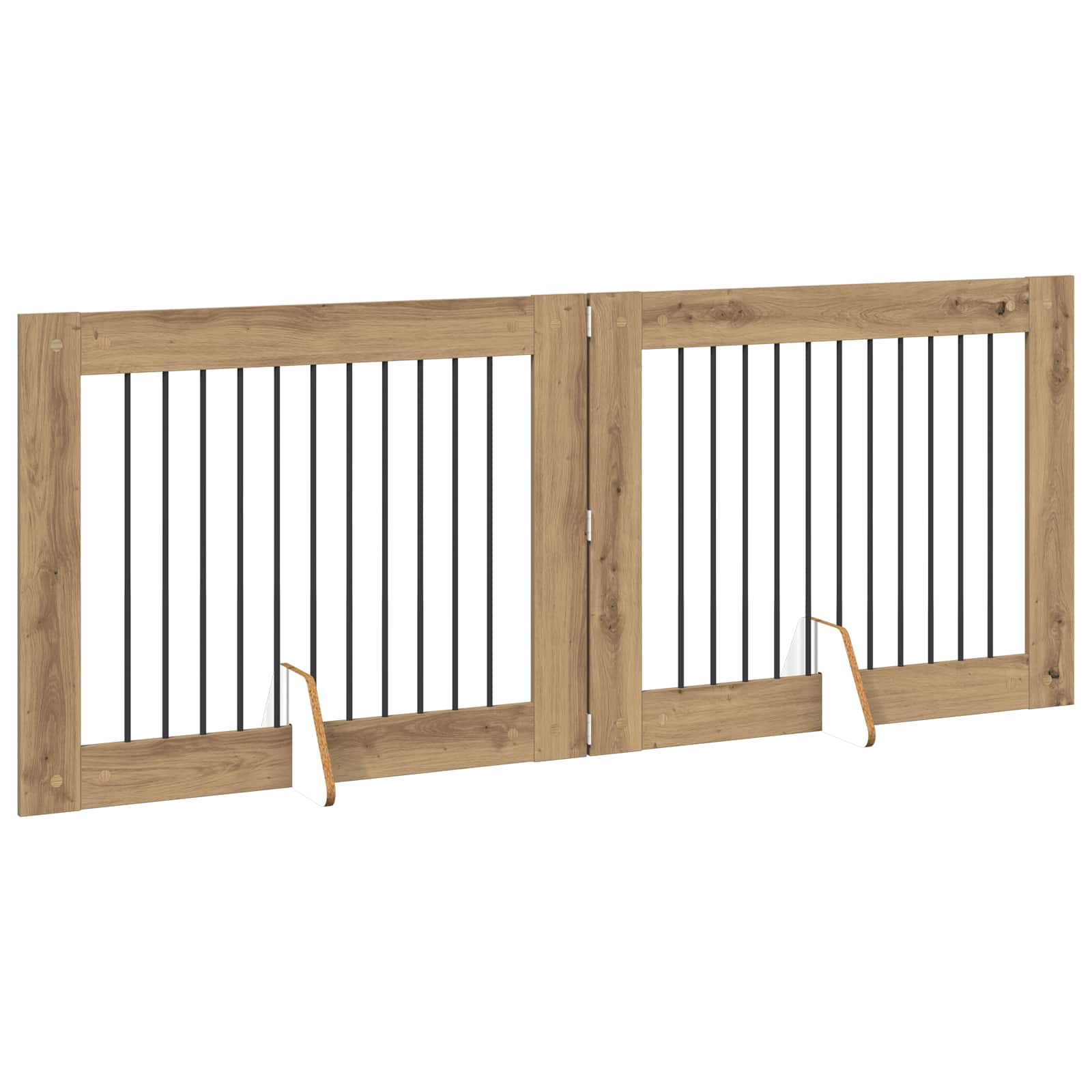 Πύλη Σκύλου με Στηρίγματα 2 pcs Artisan Δρυς 100 x 80 cm - Pakobazaar