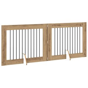 Πύλη Σκύλου με Στηρίγματα 2 pcs Artisan Δρυς 100 x 80 cm - Pakobazaar