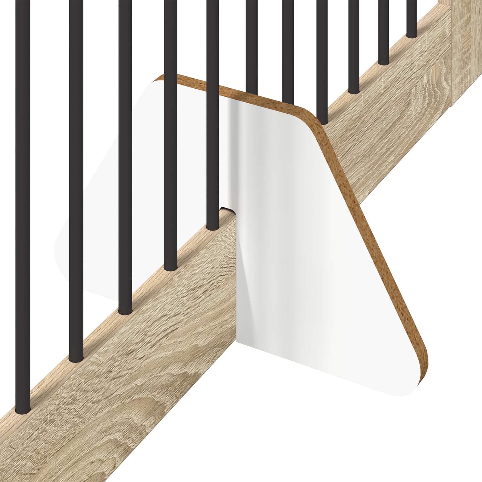 Πύλη Σκύλου με Στηρίγματα 4 pcs Sonoma Δρυς 100 x 80 cm - Pakobazaar