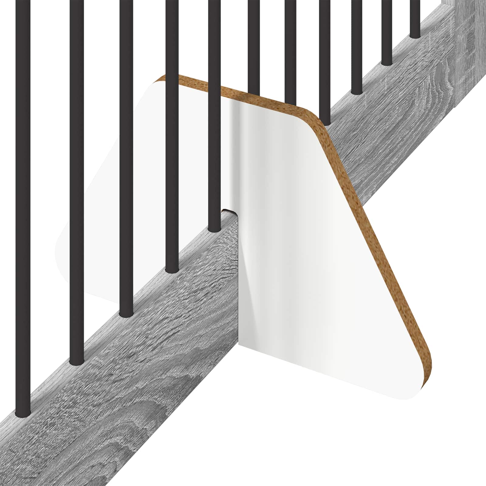 Πύλη Σκύλου με Στηρίγματα 4 pcs Γκρι Sonoma 100 x 80 cm - Pakobazaar