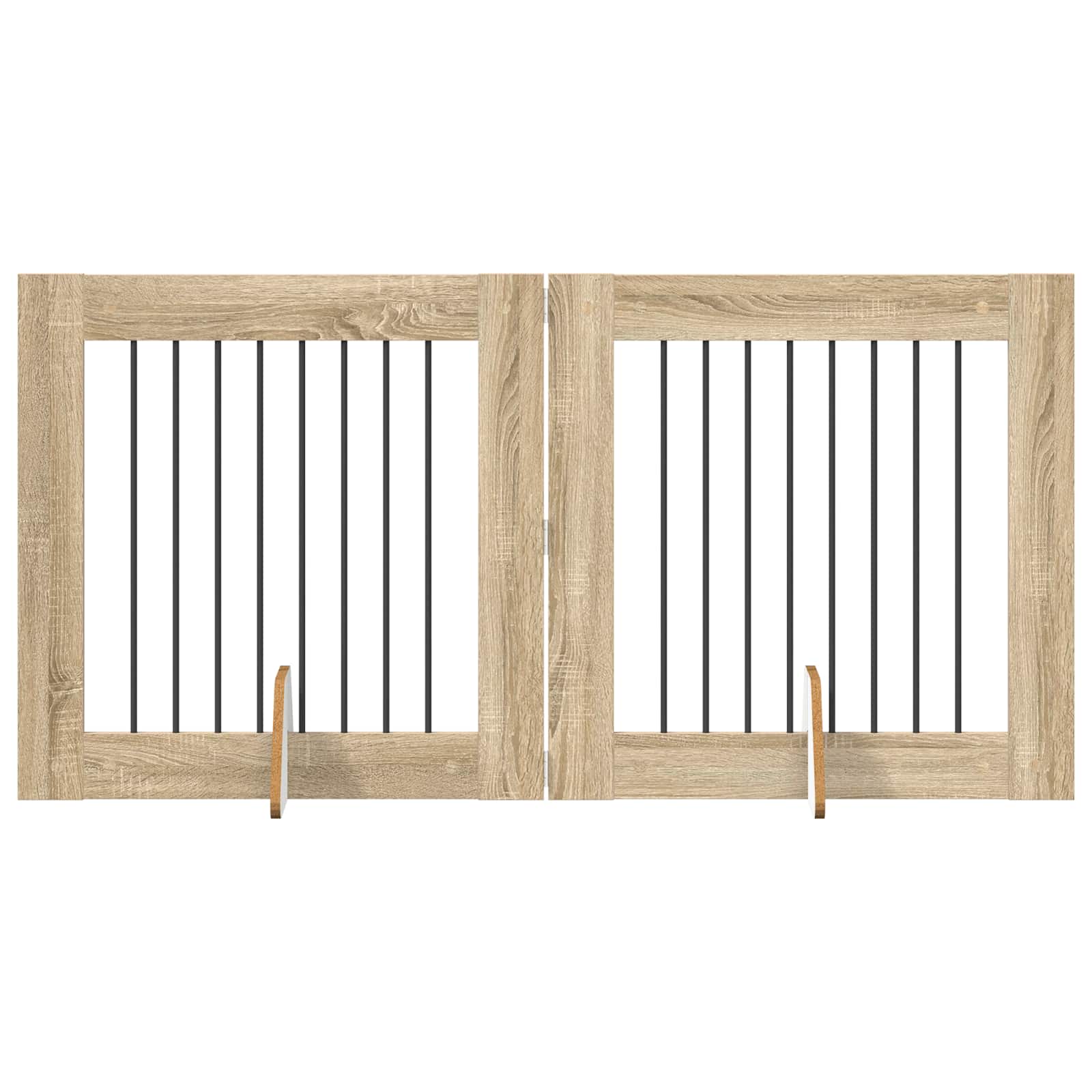 Πύλη Σκύλου με Στηρίγματα 2 pcs Sonoma Δρυς 80 x 80 cm - Pakobazaar