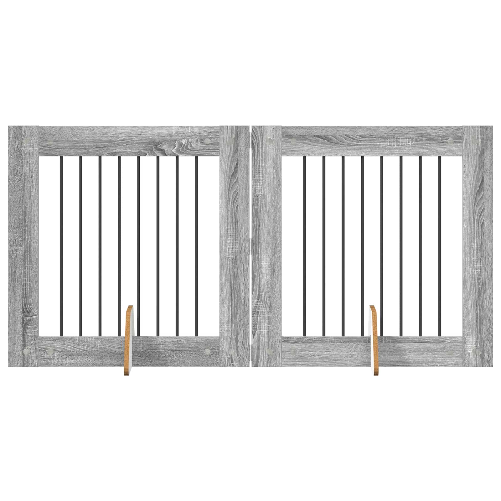 Πύλη Σκύλου με Στηρίγματα 2 pcs Γκρι Sonoma 80 x 80 cm - Pakobazaar