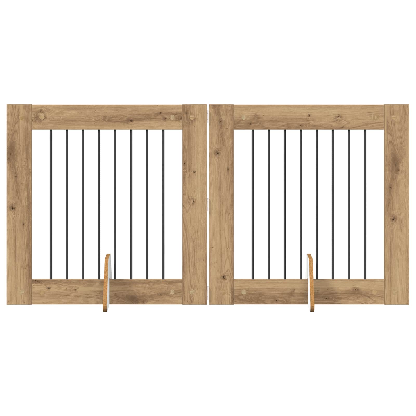 Πύλη Σκύλου με Στηρίγματα 2 pcs Artisan Δρυς 80 x 80 cm - Pakobazaar