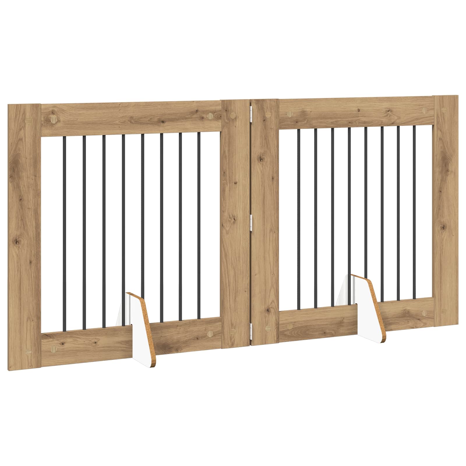 Πύλη Σκύλου με Στηρίγματα 2 pcs Artisan Δρυς 80 x 80 cm - Pakobazaar