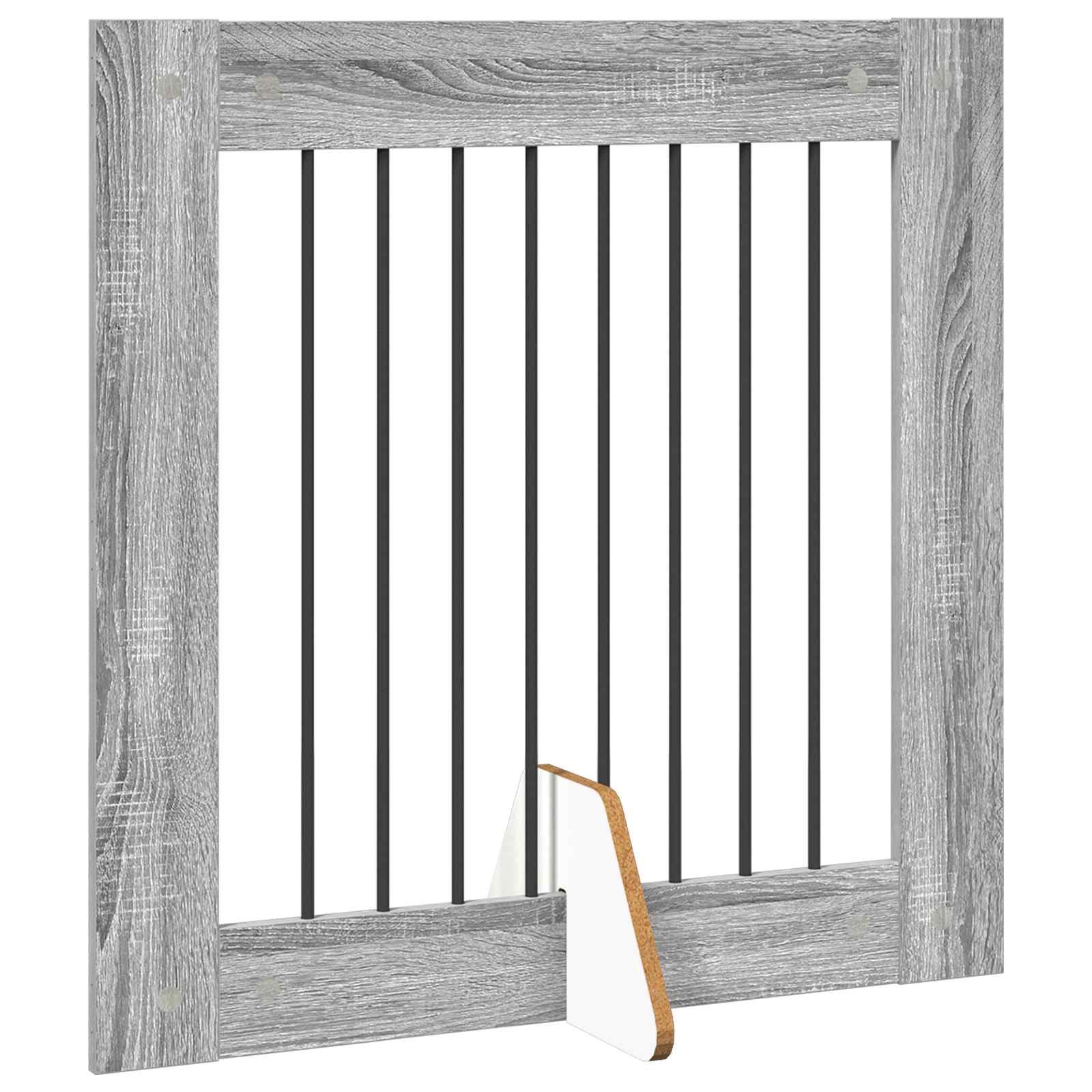 Πύλη Σκύλου με Στηρίγματα 4 pcs Γκρι Sonoma 80 x 80 cm - Pakobazaar