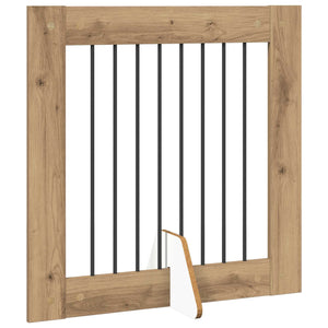 Πύλη Σκύλου με Στηρίγματα 6 pcs Artisan Δρυς 80 x 80 cm - Pakobazaar