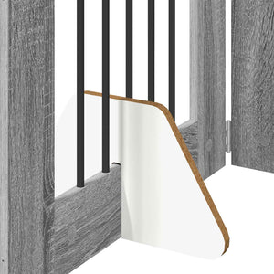 Πύλη Σκύλου με Στηρίγματα 2 pcs Γκρι Sonoma 60 x 80 cm - Pakobazaar