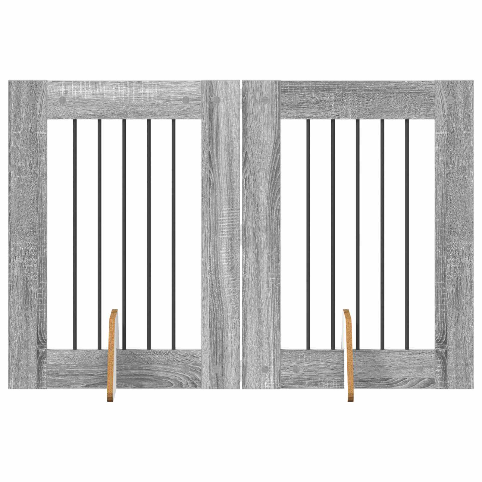 Πύλη Σκύλου με Στηρίγματα 2 pcs Γκρι Sonoma 60 x 80 cm - Pakobazaar