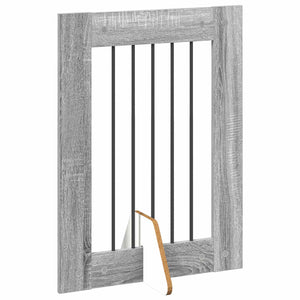 Πύλη Σκύλου με Στηρίγματα 2 pcs Γκρι Sonoma 60 x 80 cm - Pakobazaar