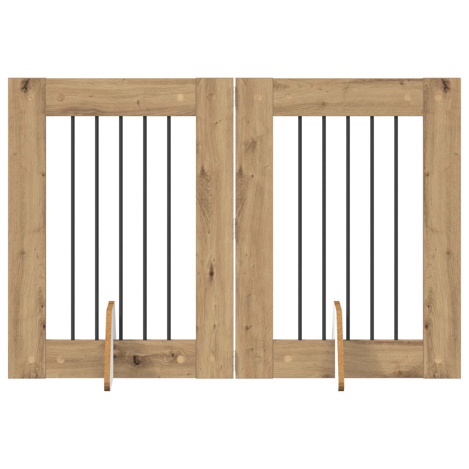Πύλη Σκύλου με Στηρίγματα 2 pcs Artisan Δρυς 60 x 80 cm - Pakobazaar