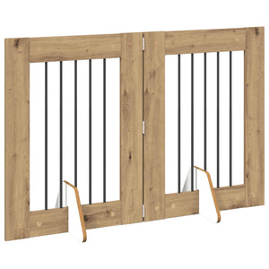 Πύλη Σκύλου με Στηρίγματα 2 pcs Artisan Δρυς 60 x 80 cm - Pakobazaar