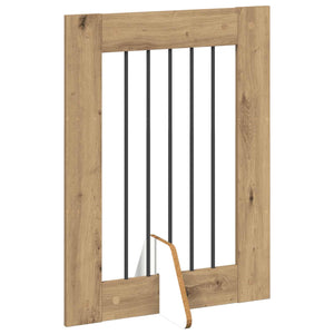 Πύλη Σκύλου με Στηρίγματα 2 pcs Artisan Δρυς 60 x 80 cm - Pakobazaar