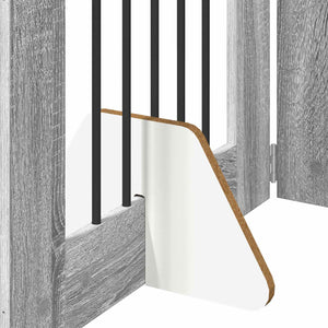 Πύλη Σκύλου με Στηρίγματα 4 pcs Γκρι Sonoma 60 x 80 cm - Pakobazaar