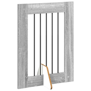 Πύλη Σκύλου με Στηρίγματα 4 pcs Γκρι Sonoma 60 x 80 cm - Pakobazaar