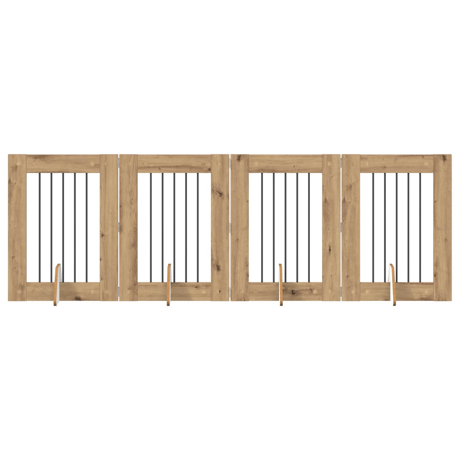 Πύλη Σκύλου με Στηρίγματα 4 pcs Artisan Δρυς 60 x 80 cm - Pakobazaar