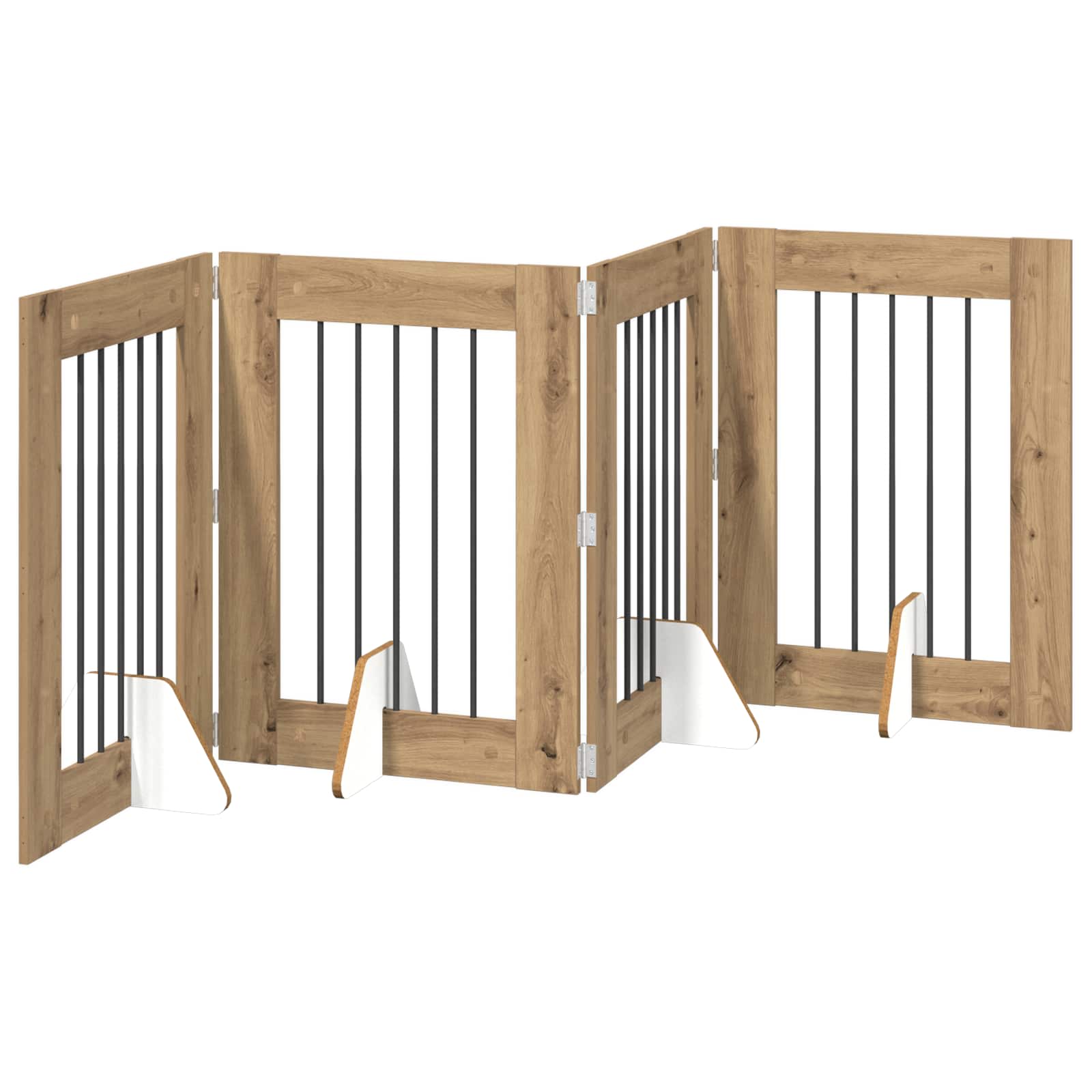Πύλη Σκύλου με Στηρίγματα 4 pcs Artisan Δρυς 60 x 80 cm - Pakobazaar
