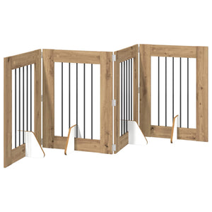 Πύλη Σκύλου με Στηρίγματα 4 pcs Artisan Δρυς 60 x 80 cm - Pakobazaar