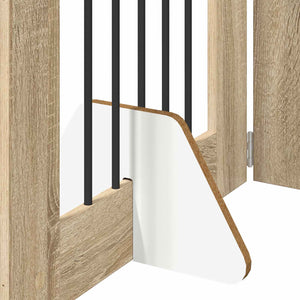 Πύλη Σκύλου με Στηρίγματα 6 pcs Sonoma Δρυς 60 x 80 cm - Pakobazaar