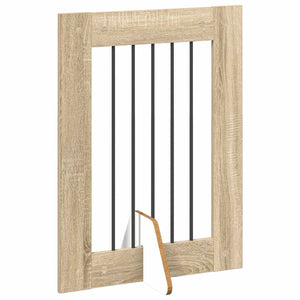 Πύλη Σκύλου με Στηρίγματα 6 pcs Sonoma Δρυς 60 x 80 cm - Pakobazaar
