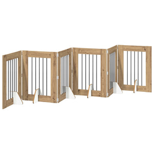 Πύλη Σκύλου με Στηρίγματα 6 pcs Artisan Δρυς 60 x 80 cm - Pakobazaar