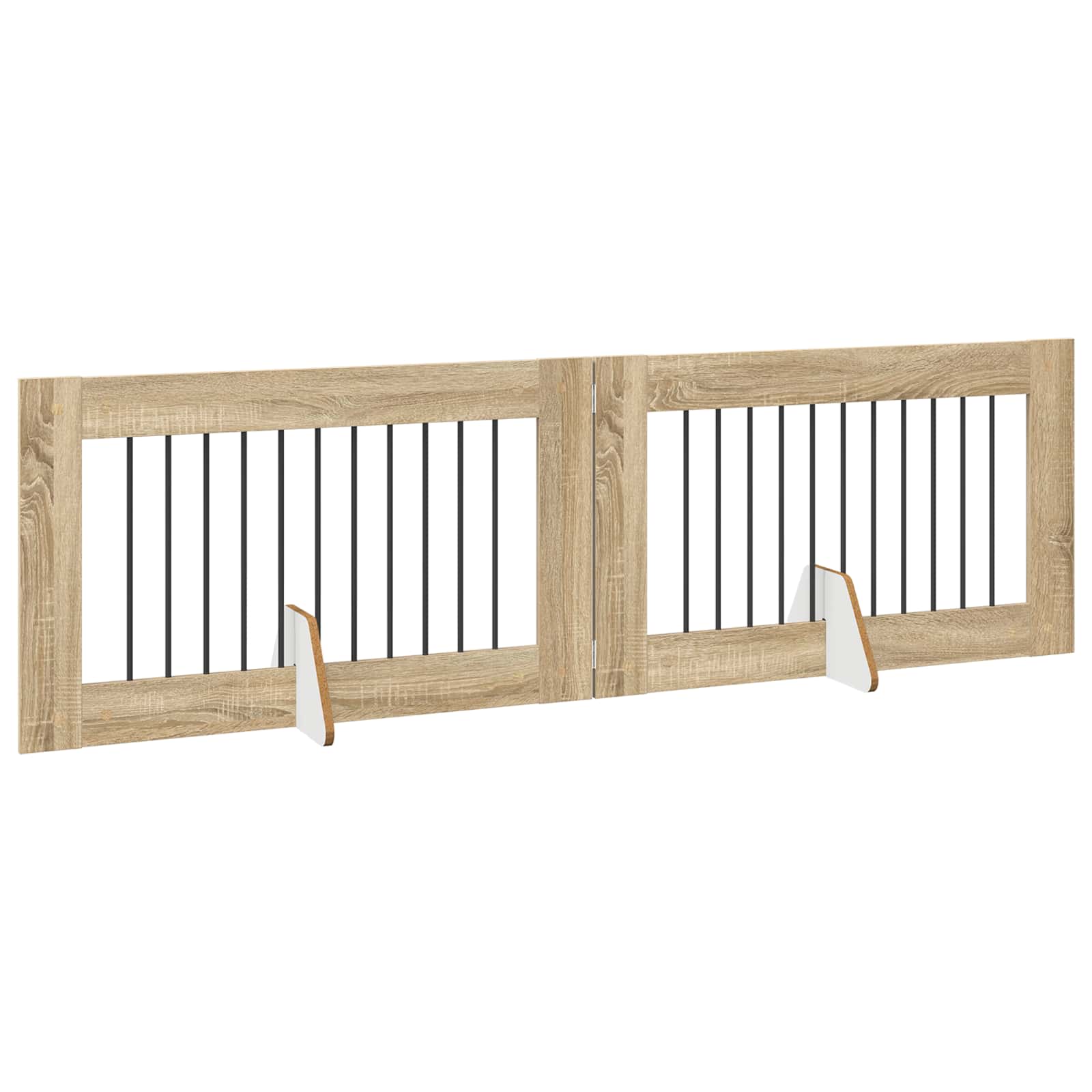 Πύλη Σκύλου με Στηρίγματα 2 pcs Sonoma Δρυς 100 x 60 cm - Pakobazaar
