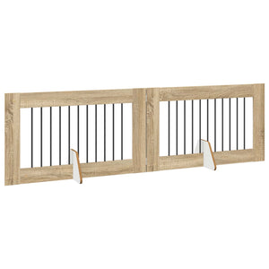 Πύλη Σκύλου με Στηρίγματα 2 pcs Sonoma Δρυς 100 x 60 cm - Pakobazaar